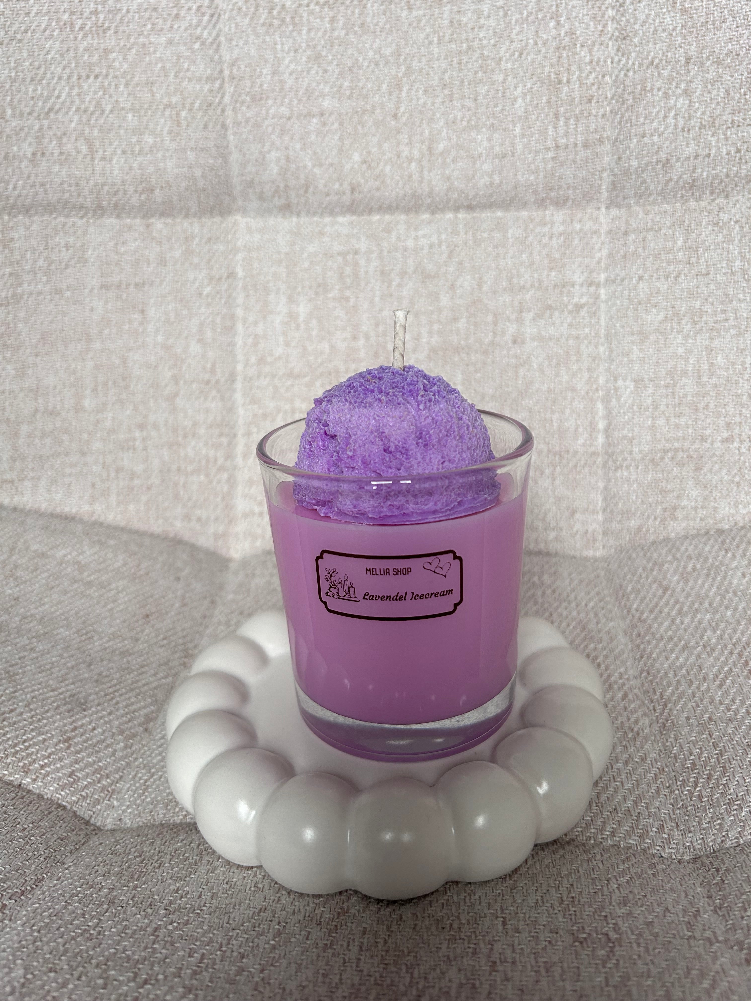 Behälterkerze Lavendel Icecream